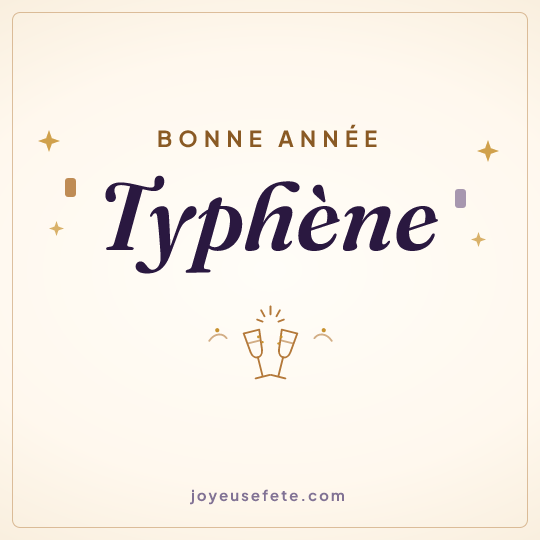 Image carrée « Bonne année Typhène » pour WhatsApp