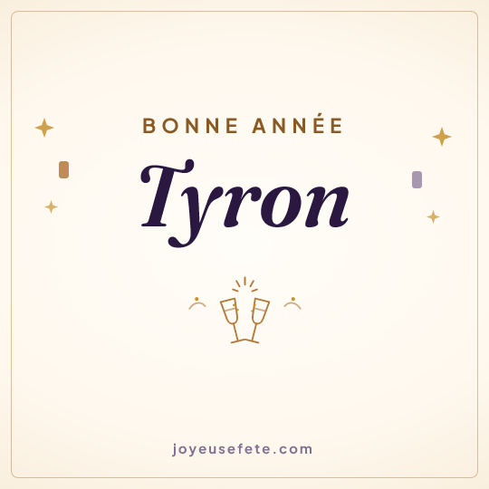 Image carrée « Bonne année Tyron » pour WhatsApp