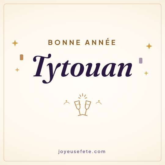 Image carrée « Bonne année Tytouan » pour WhatsApp
