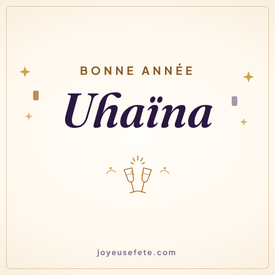 Image carrée « Bonne année Uhaïna » pour WhatsApp