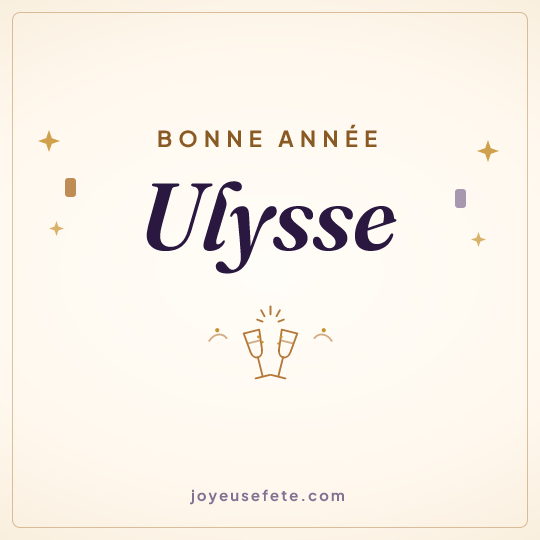 Image carrée « Bonne année Ulysse » pour WhatsApp