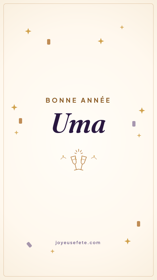 Image « Bonne année Uma » au format story