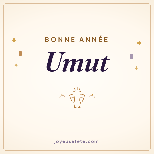 Image carrée « Bonne année Umut » pour WhatsApp