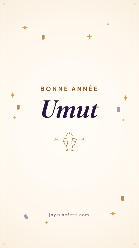 Image « Bonne année Umut » au format story