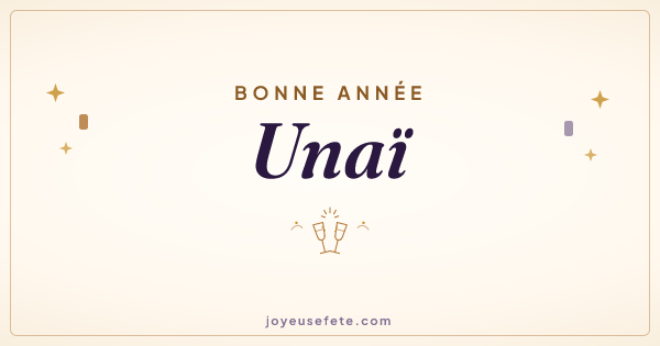 Image « Bonne année Unaï » au format large