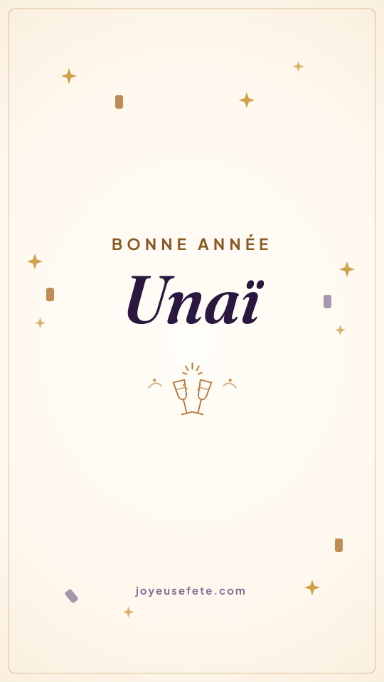 Image « Bonne année Unaï » au format story