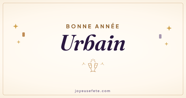 Image « Bonne année Urbain » au format large