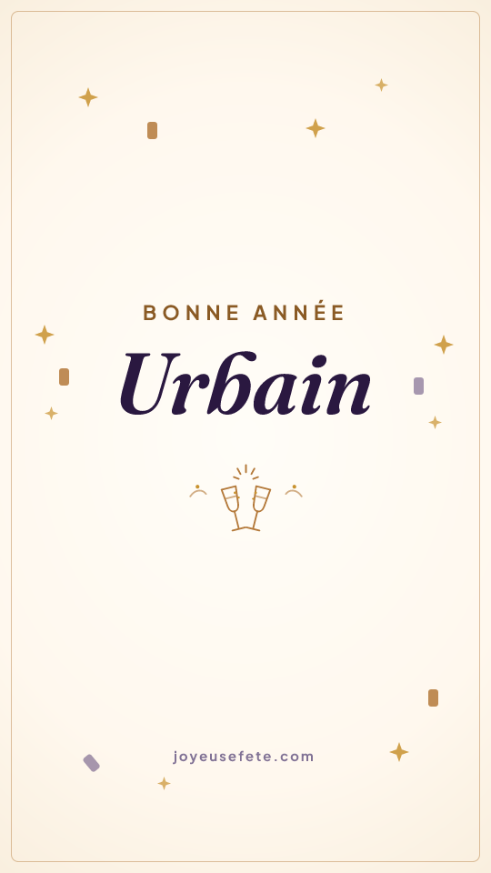 Image « Bonne année Urbain » au format story