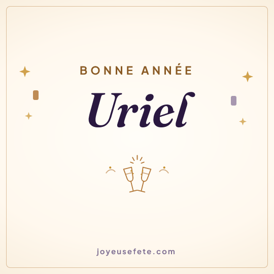 Image carrée « Bonne année Uriel » pour WhatsApp