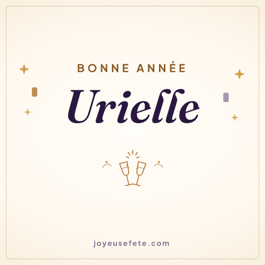 Image carrée « Bonne année Urielle » pour WhatsApp