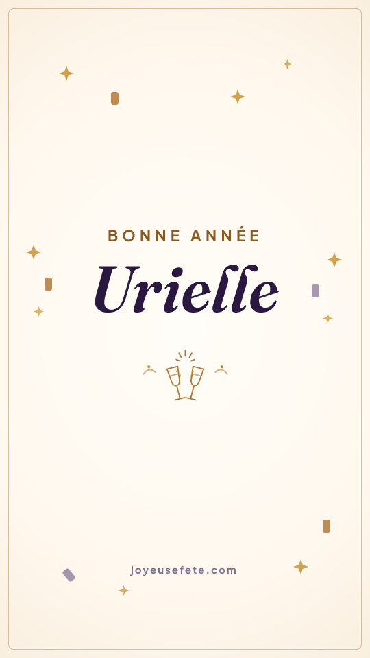 Image « Bonne année Urielle » au format story