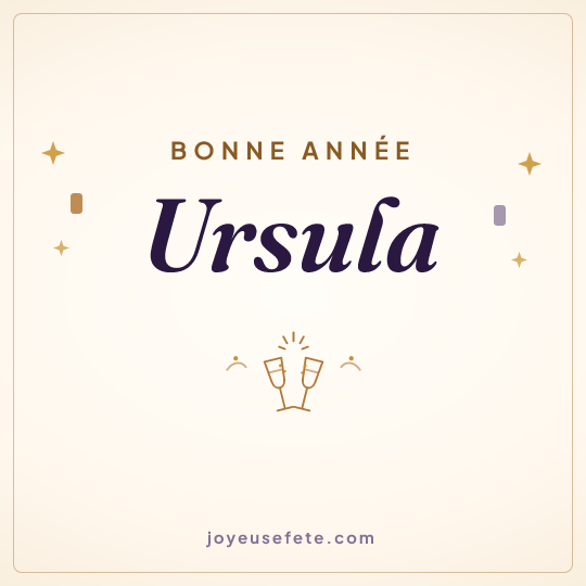 Image carrée « Bonne année Ursula » pour WhatsApp