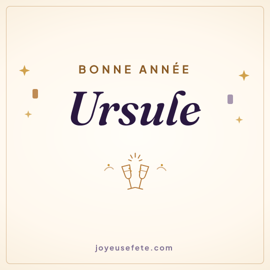 Image carrée « Bonne année Ursule » pour WhatsApp