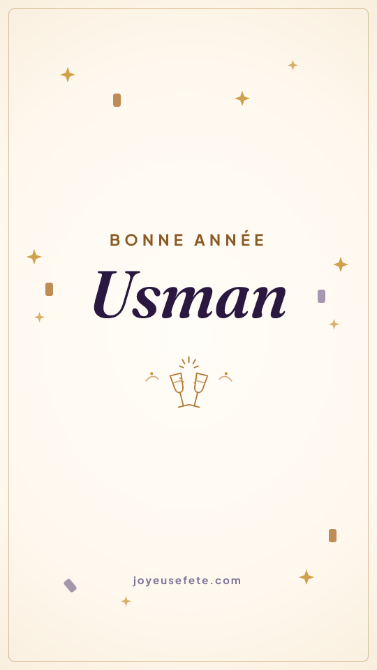 Image « Bonne année Usman » au format story