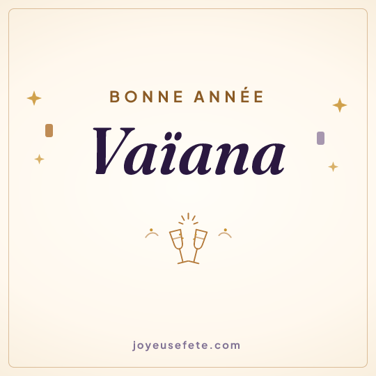 Image carrée « Bonne année Vaïana » pour WhatsApp
