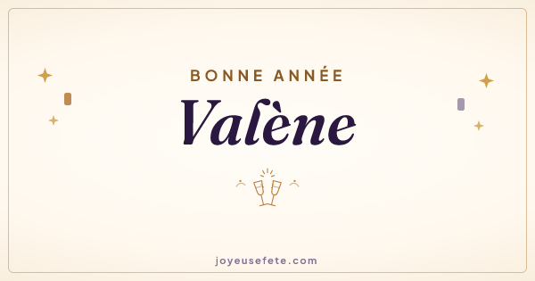 Image « Bonne année Valène » au format large