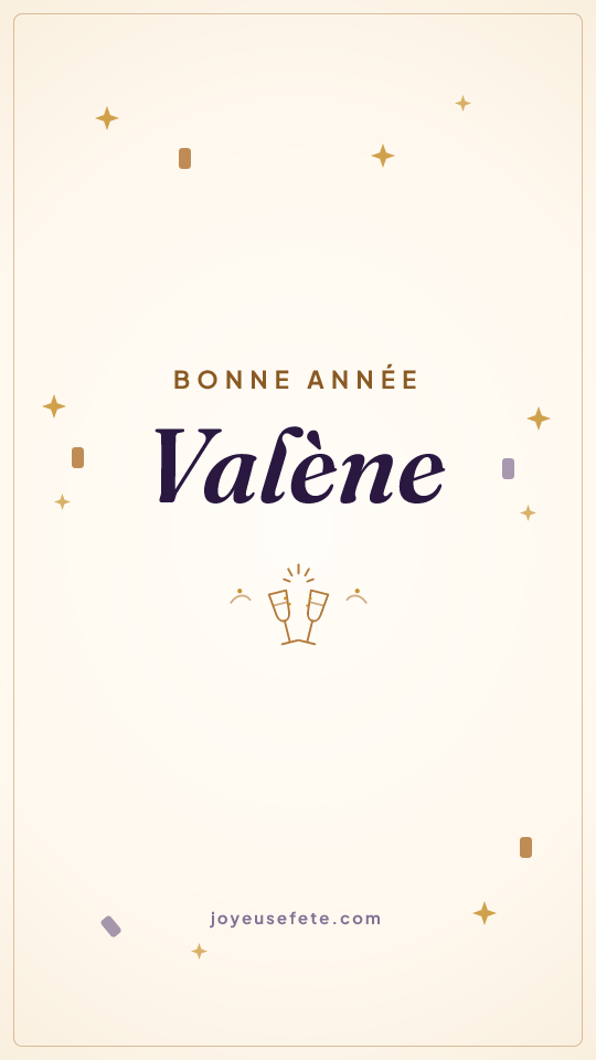Image « Bonne année Valène » au format story