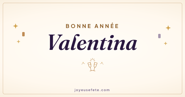 Image « Bonne année Valentina » au format large