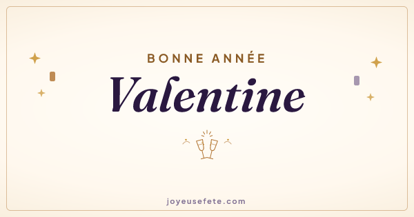 Image « Bonne année Valentine » au format large