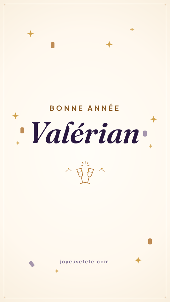 Image « Bonne année Valérian » au format story