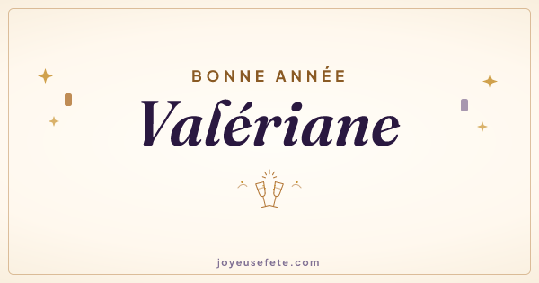 Image « Bonne année Valériane » au format large