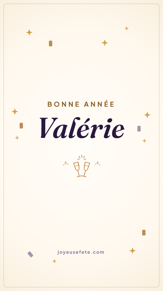 Image « Bonne année Valérie » au format story
