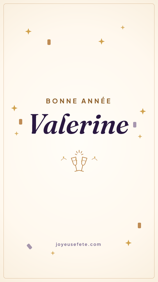 Image « Bonne année Valerine » au format story
