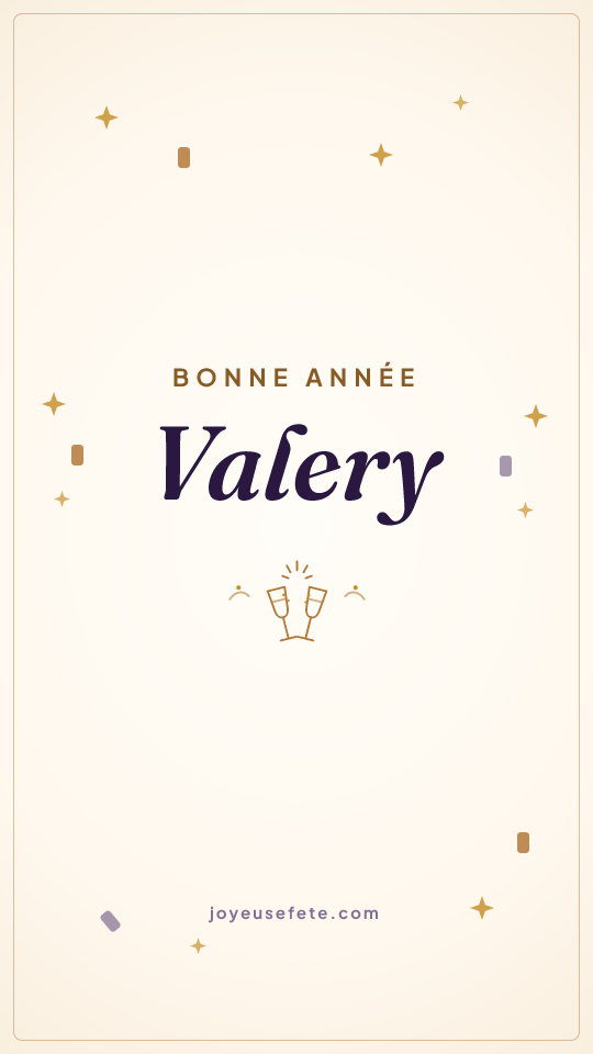 Image « Bonne année Valery » au format story