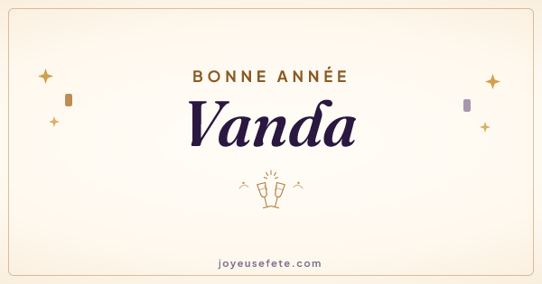 Image « Bonne année Vanda » au format large