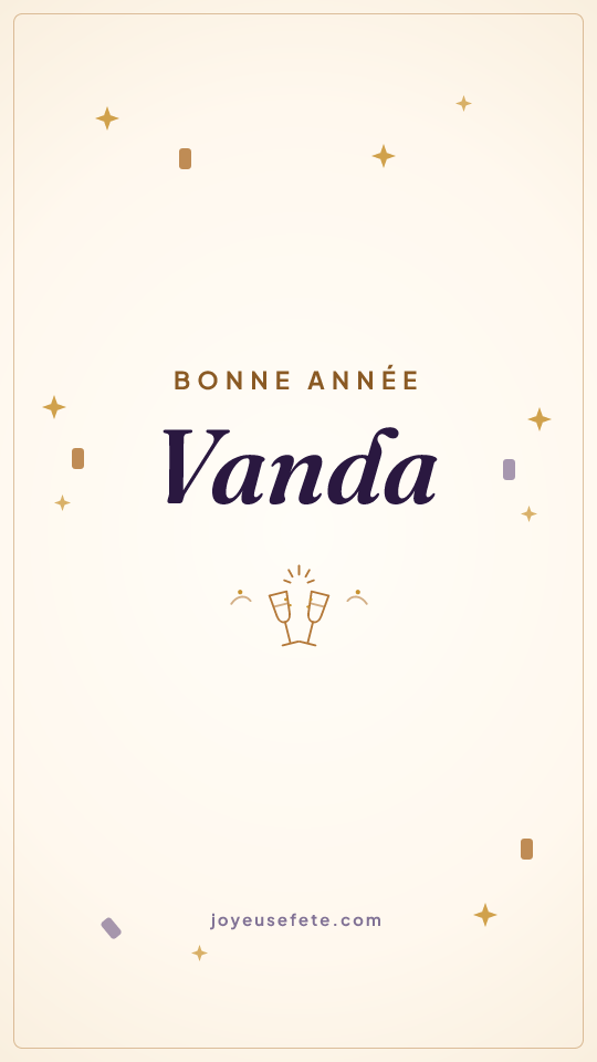 Image « Bonne année Vanda » au format story