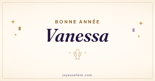 Image « Bonne année Vanessa » au format large