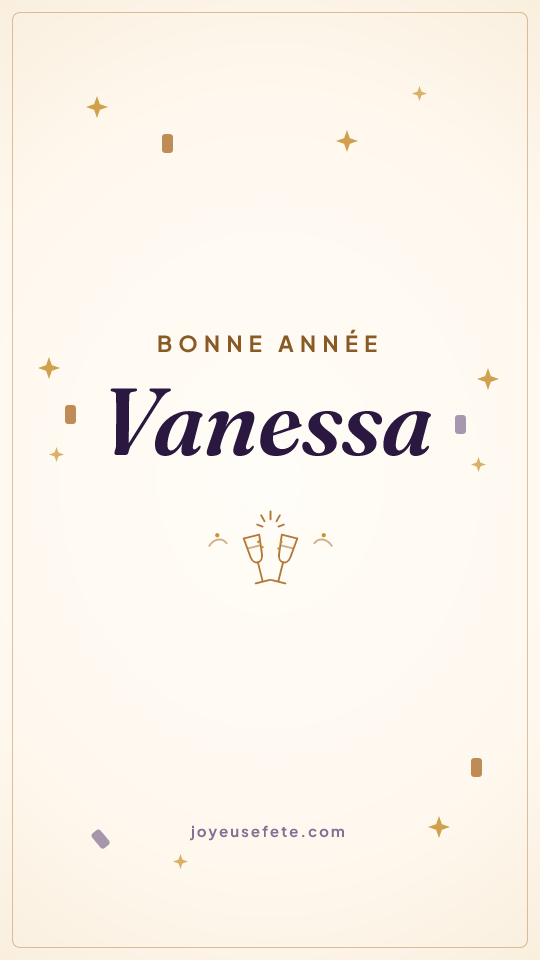Image « Bonne année Vanessa » au format story