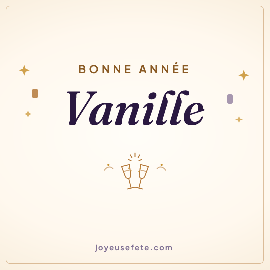 Image carrée « Bonne année Vanille » pour WhatsApp