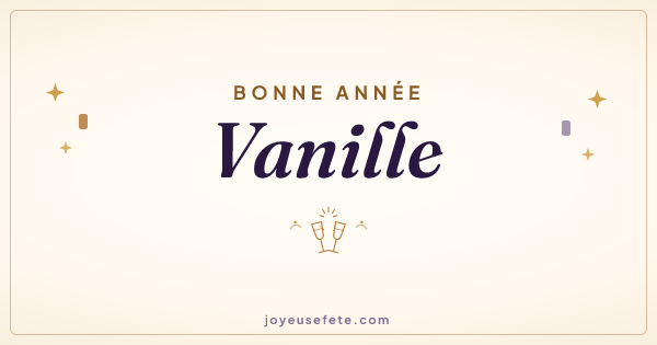 Image « Bonne année Vanille » au format large