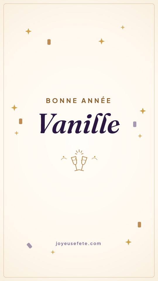 Image « Bonne année Vanille » au format story