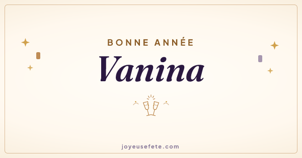 Image « Bonne année Vanina » au format large