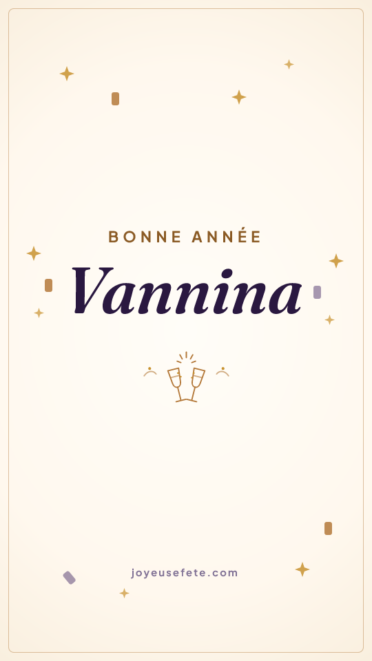 Image « Bonne année Vannina » au format story