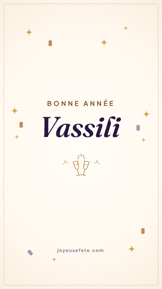 Image « Bonne année Vassili » au format story