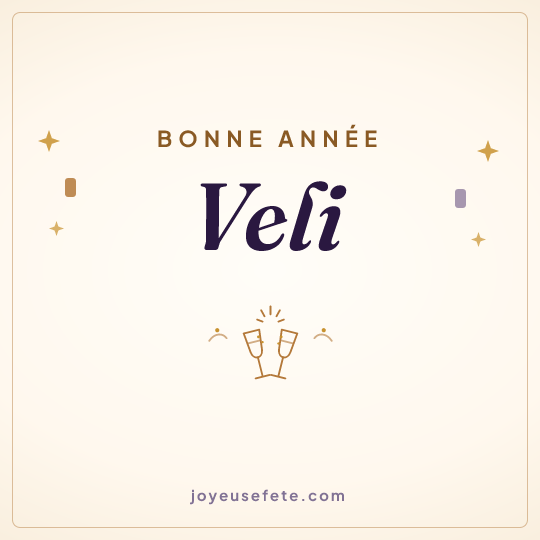Image carrée « Bonne année Veli » pour WhatsApp