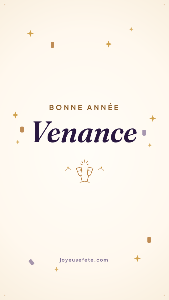 Image « Bonne année Venance » au format story