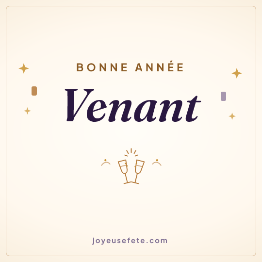 Image carrée « Bonne année Venant » pour WhatsApp