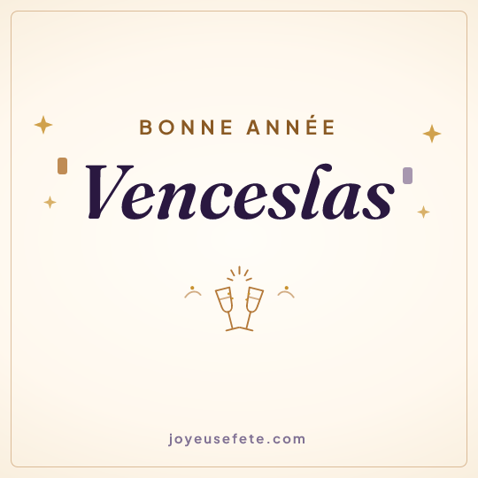 Image carrée « Bonne année Venceslas » pour WhatsApp