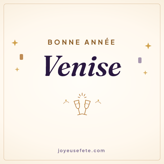 Image carrée « Bonne année Venise » pour WhatsApp