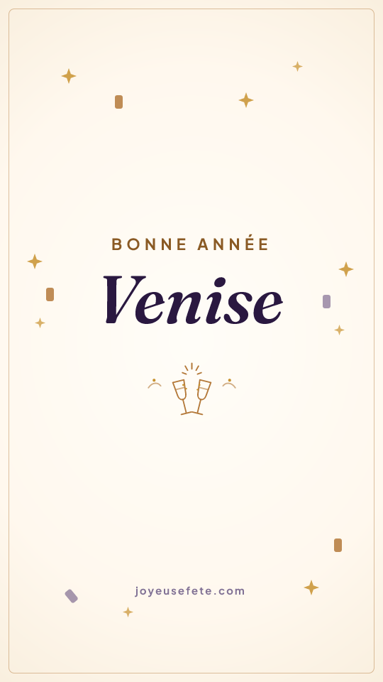 Image « Bonne année Venise » au format story