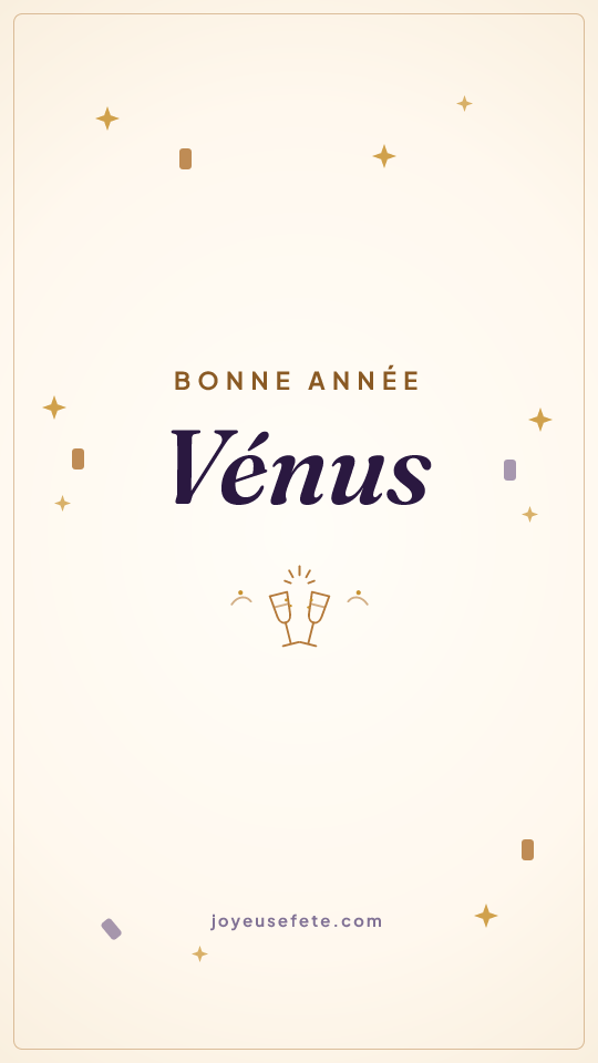 Image « Bonne année Vénus » au format story