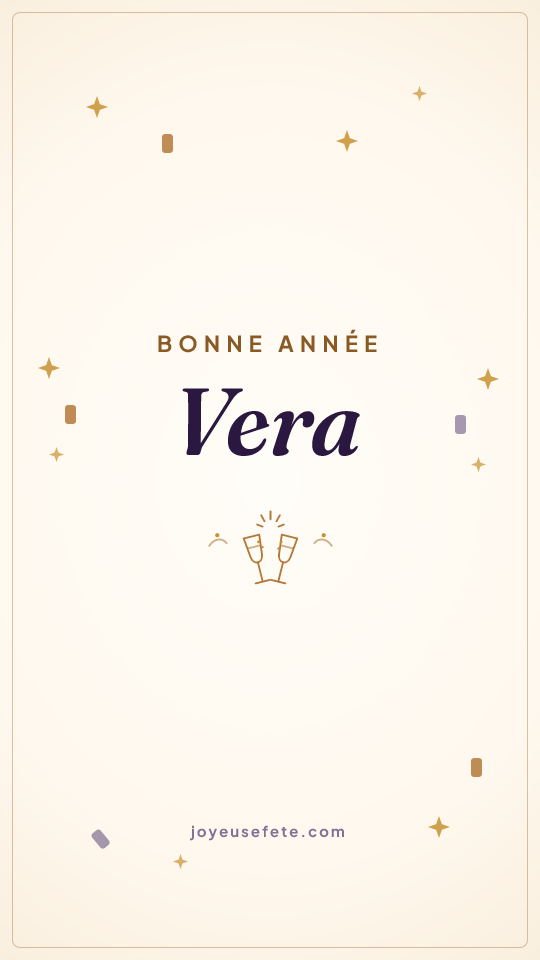 Image « Bonne année Vera » au format story