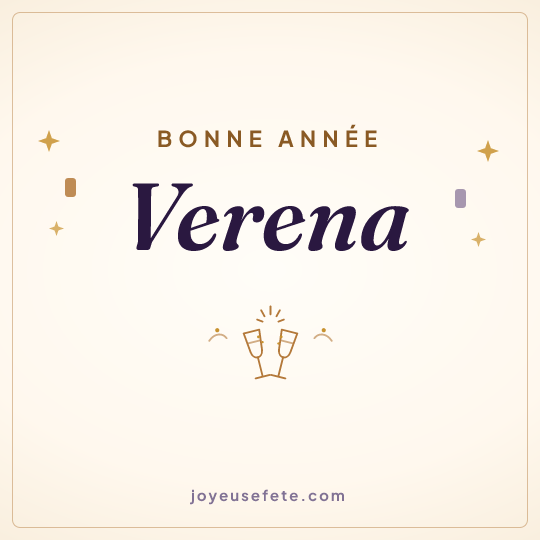 Image carrée « Bonne année Verena » pour WhatsApp