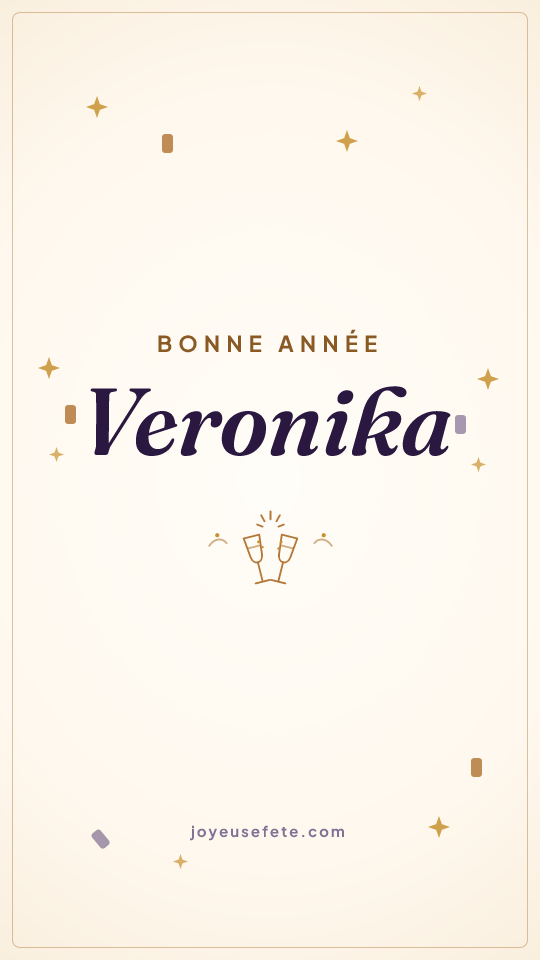 Image « Bonne année Veronika » au format story