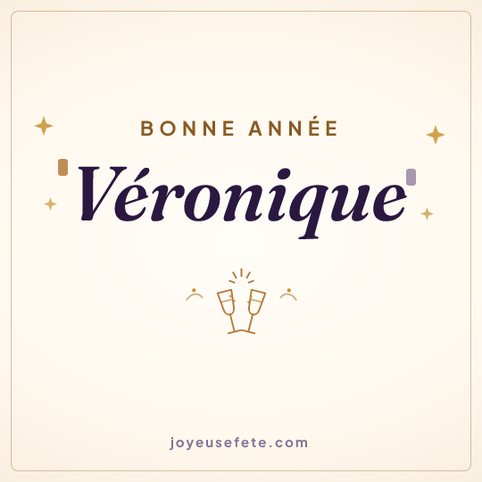 Image carrée « Bonne année Véronique » pour WhatsApp