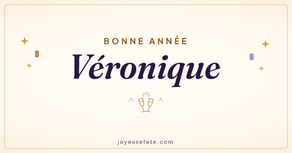 Image « Bonne année Véronique » au format large